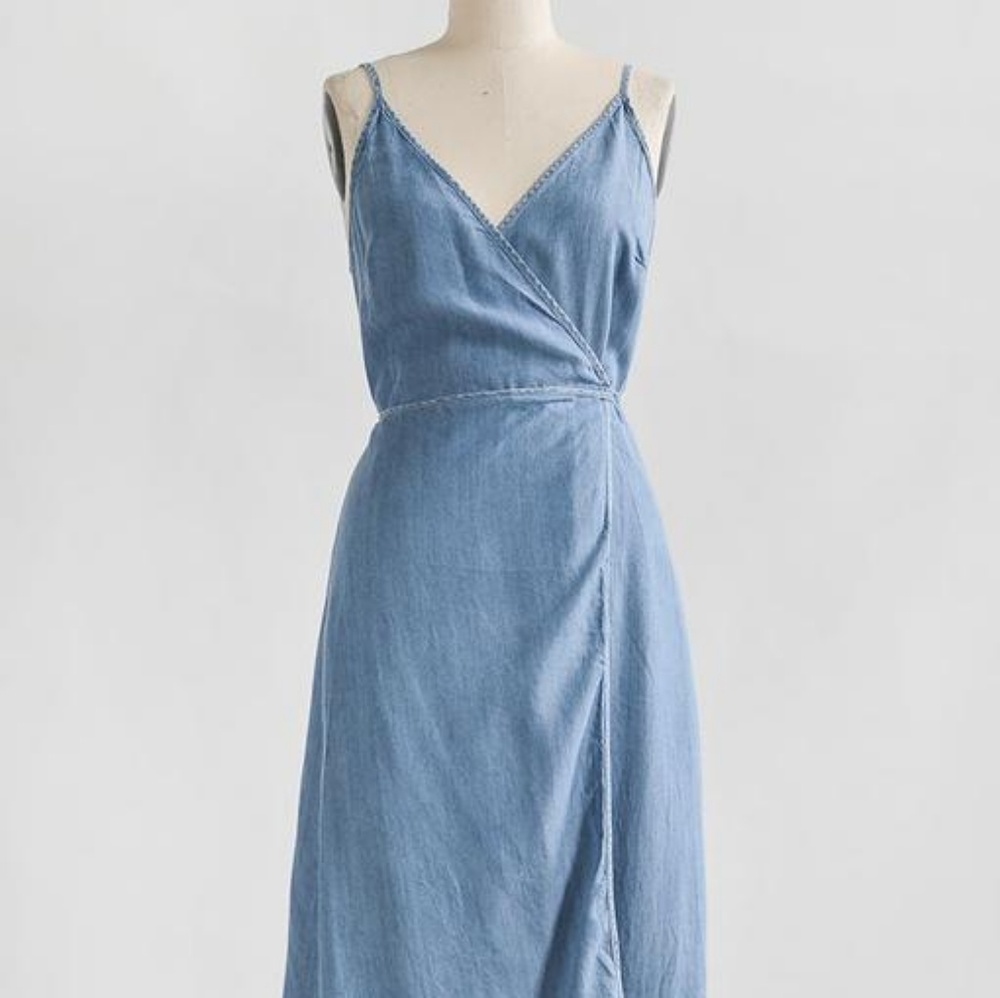 Adored vintage boutique denim boho dress